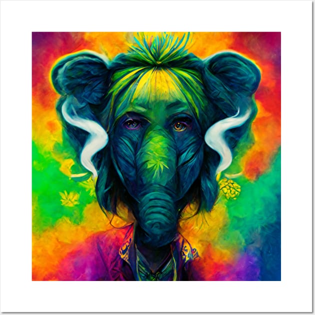 Smokin' Heffalump Wall Art by The Bark Side